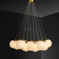 Sophie Modern Alabaster Ball Pendant Light, Dining Room Light - 19 BallsJoyfuzzy