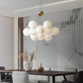 Sophie Modern Alabaster Ball Pendant Light, Dining Room Light - 13 BallsJoyfuzzy