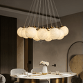 Sophie Modern Alabaster Ball Pendant Light, Dining Room Light - 19 BallsJoyfuzzy