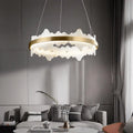 Spain Alabaster Brass Indoor Chandelier Lighting - Joyfuzzy