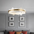 Spain Alabaster Brass Indoor Chandelier Lighting - Joyfuzzy