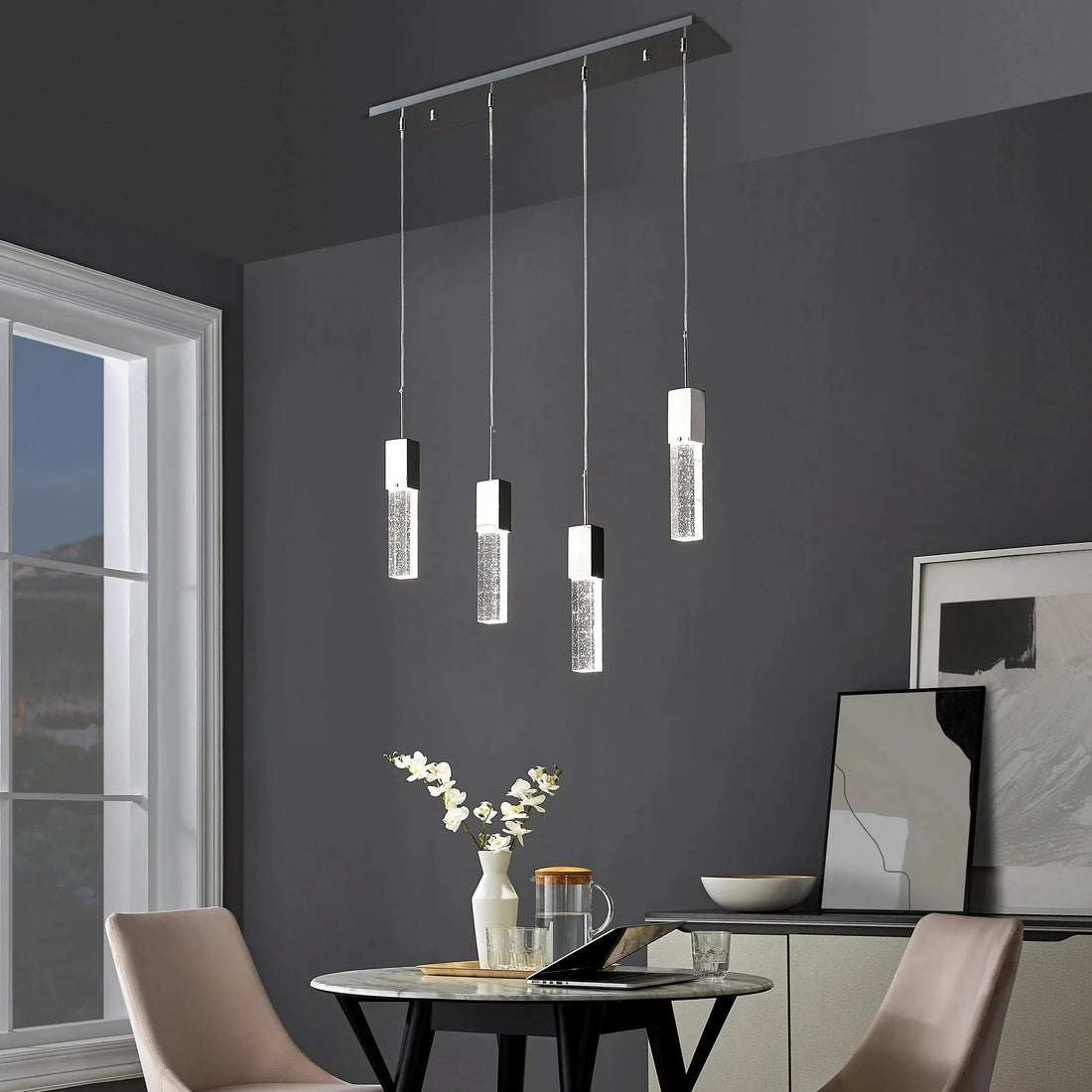 Sparkling Night Chandelier 4 Lights - Joyfuzzy