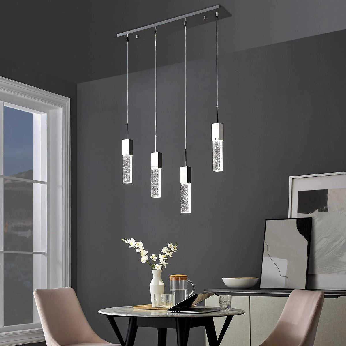 Sparkling Night Chandelier 4 Lights - Joyfuzzy