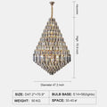 Staircase/Foyer Chandelier With High Clarity Crystals Luxury Ceiling Light - Joyfuzzy