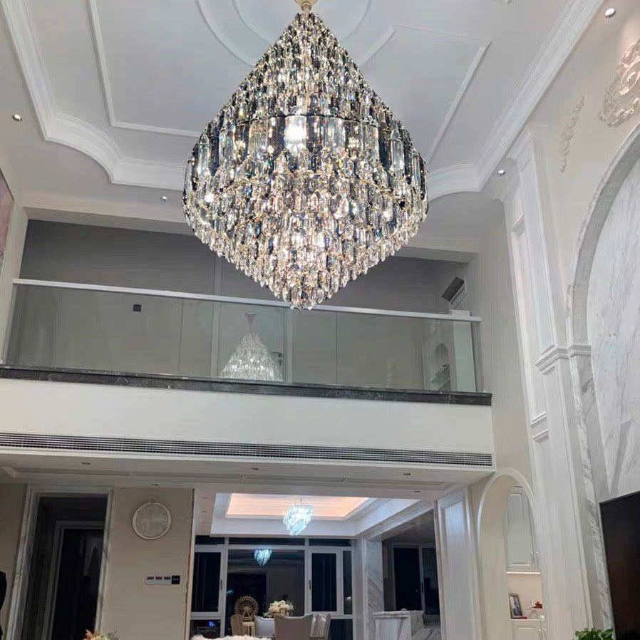 Staircase/Foyer Chandelier With High Clarity Crystals Luxury Ceiling Light - Joyfuzzy