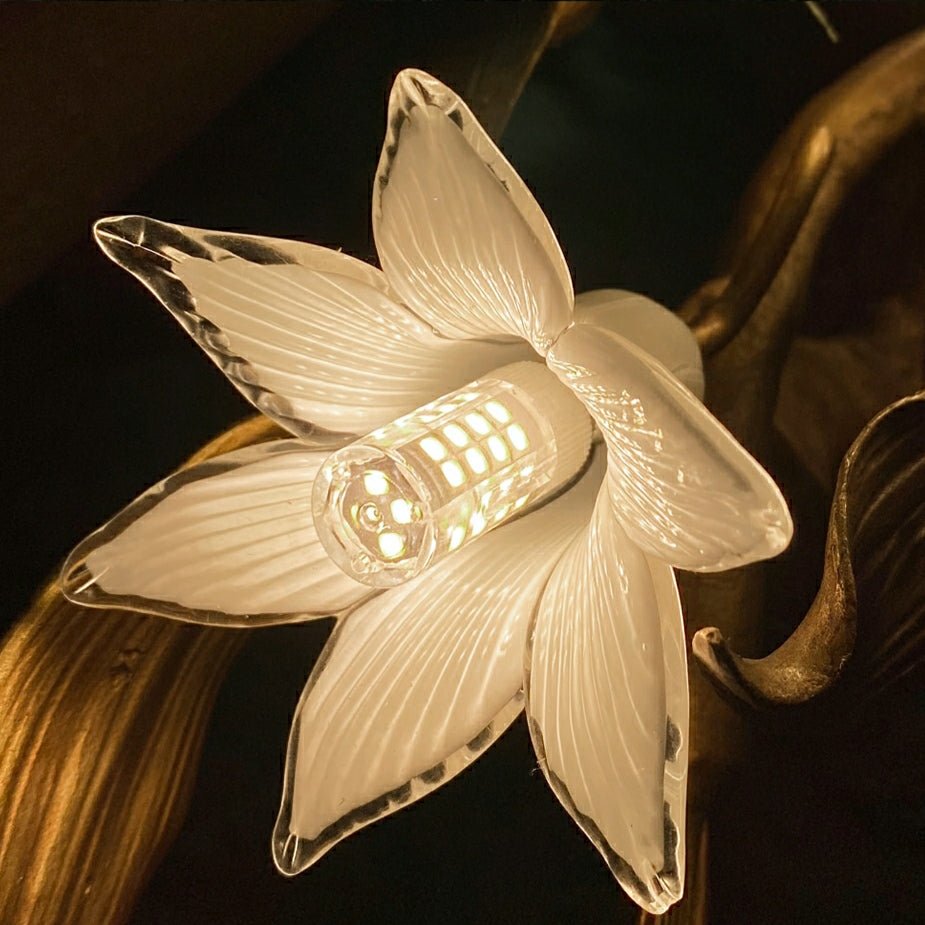 Stylish Colored Glaze Flower Crystal Chandelier Brass Tree Branch Ceiling Light For Living Room Hotel Hall - D35.4"*H43.3"/51kgWarm LightJoyfuzzy