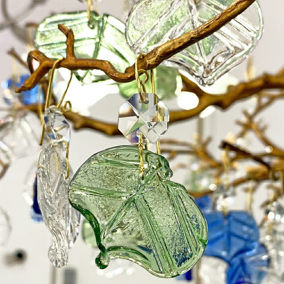 Stylish Colored Glaze Flower Crystal Chandelier Brass Tree Branch Ceiling Light For Living Room Hotel Hall - D35.4"*H43.3"/51kgWarm LightJoyfuzzy