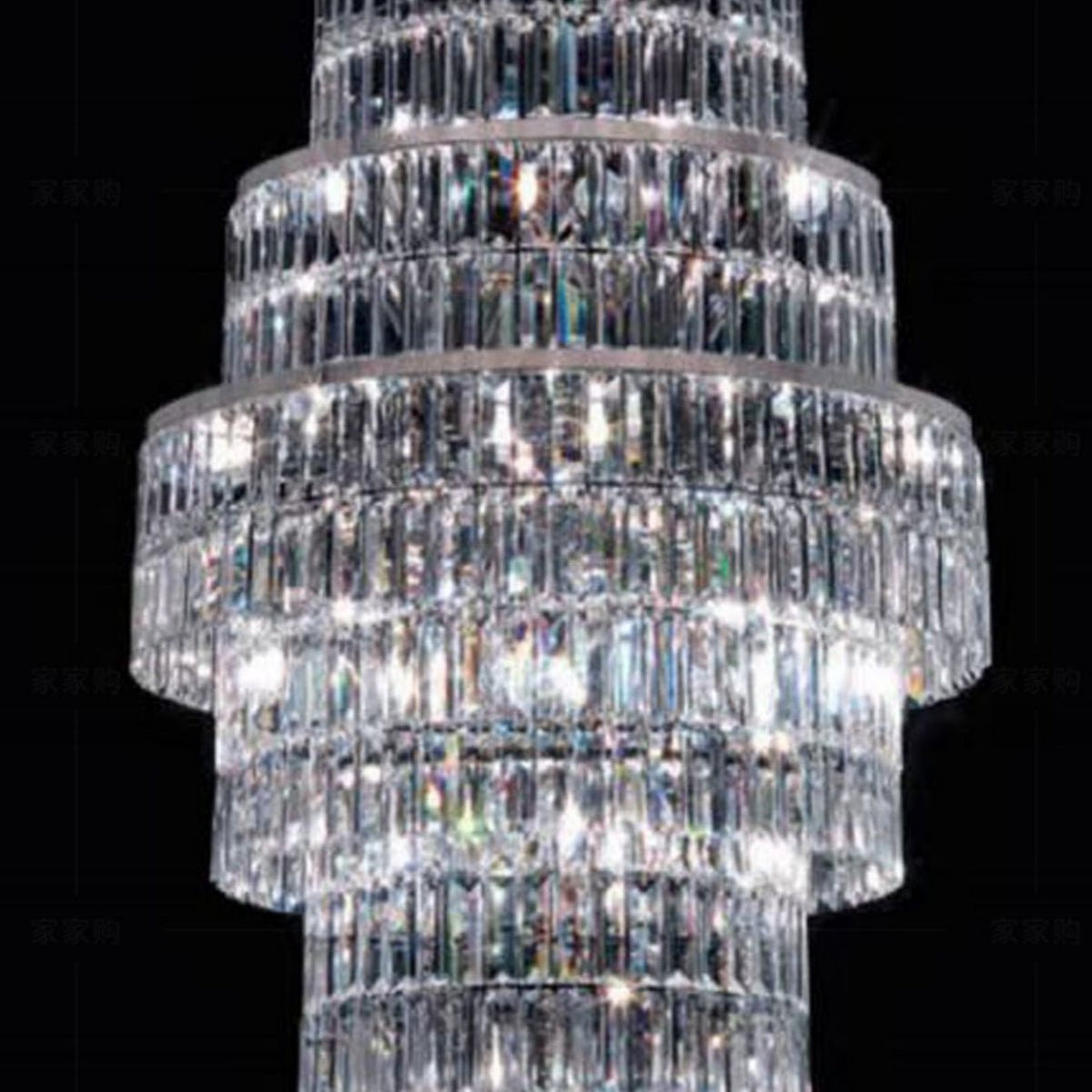 Stylish Foyer Hall Long Crystal Chandelier Large Staircase/ Entryway Decoration Ceiling Light Fixture - D23.6"*H70.9"Warm LightJoyfuzzy