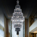 Stylish Foyer Hall Long Crystal Chandelier Large Staircase/ Entryway Decoration Ceiling Light Fixture - D23.6