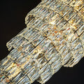 Stylish Foyer Long Staircase Chandelier Large Crystal Ceiling Lighting Fixture For Living Room Decoration - D23.6