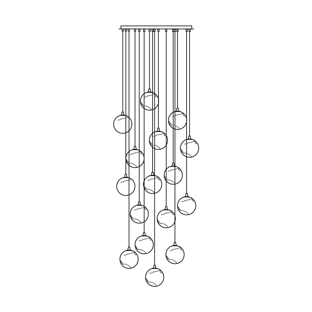 Sultana Alabaster Cluster Chandelier - 3 - Lights Size: ∅ 7.9″ x H 78.7″Gold & Natrue Alabaster ColorJoyfuzzy