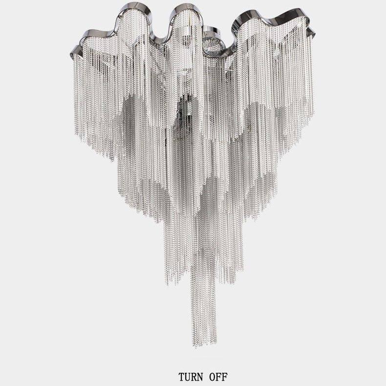 Tassel Aluminum Chain Ceiling Lighting - D24"Joyfuzzy