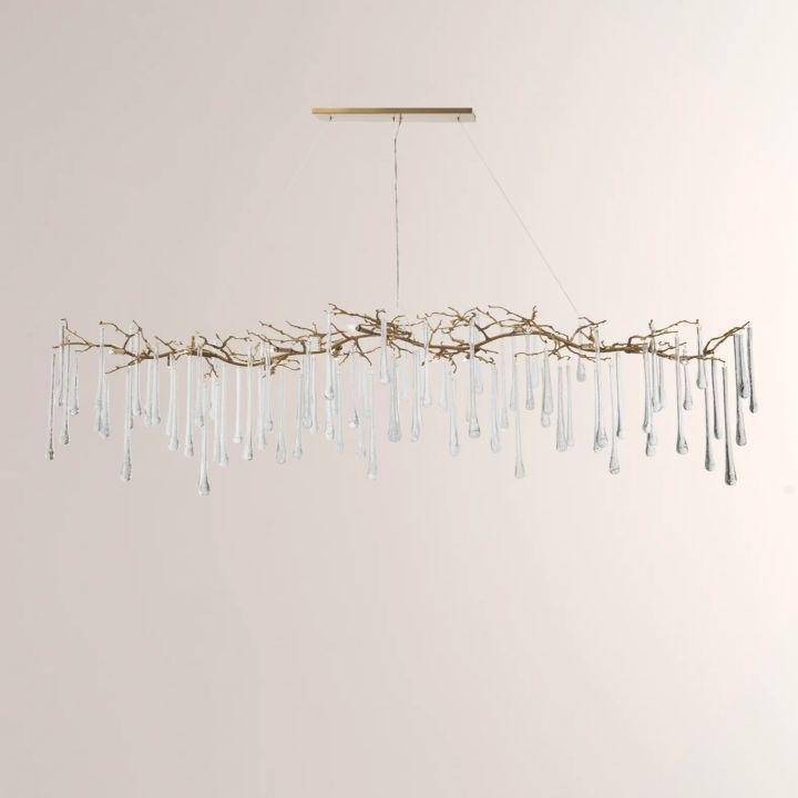 Teardrop 14 - Light Chandelier - Lacquered Burnished BrassJoyfuzzy