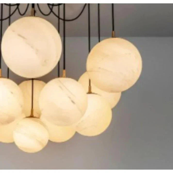 Terry Spider Alabaster Ball Chandelier, Luxurious Alabaster Chandelier - Joyfuzzy