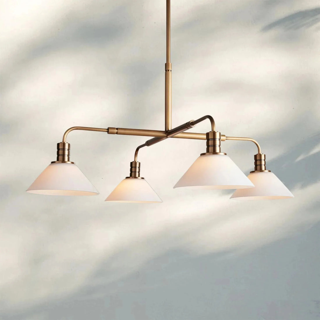 Theron Glass Round Chandelier 30'' 52'' - Joyfuzzy