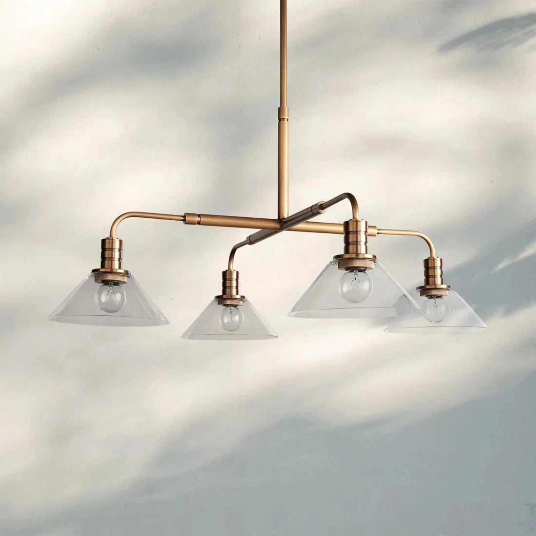 Theron Glass Round Chandelier 30'' 52'' - Joyfuzzy