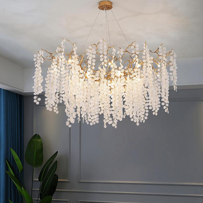 Thirza Branch Crystal Dining Room Chandelier - 39.37" LJoyfuzzy