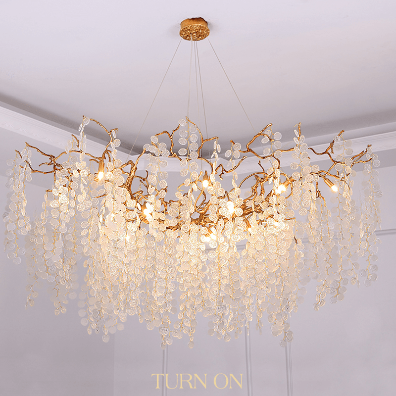 Thirza Branch Crystal Dining Room Chandelier - 39.37" LJoyfuzzy