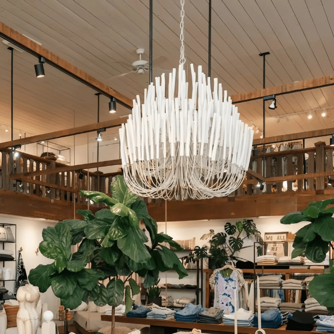 Tildalay Wide Chandelier 21" 36" - 21"WhiteJoyfuzzy