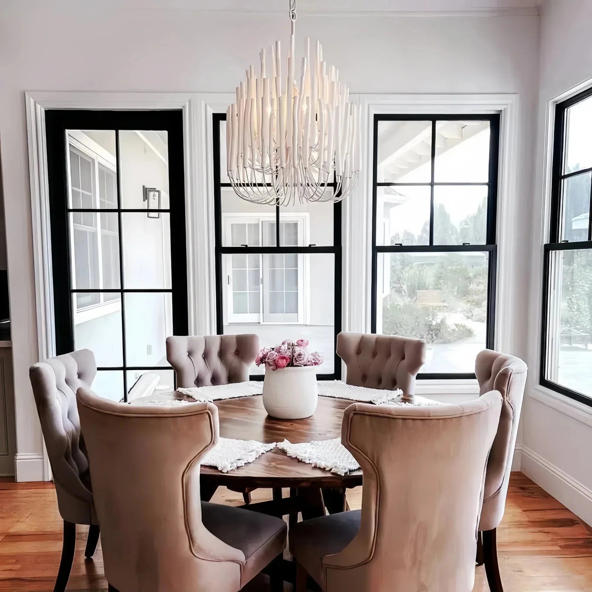 Tildalay Wide Chandelier 21" 36" - 36"BlackJoyfuzzy