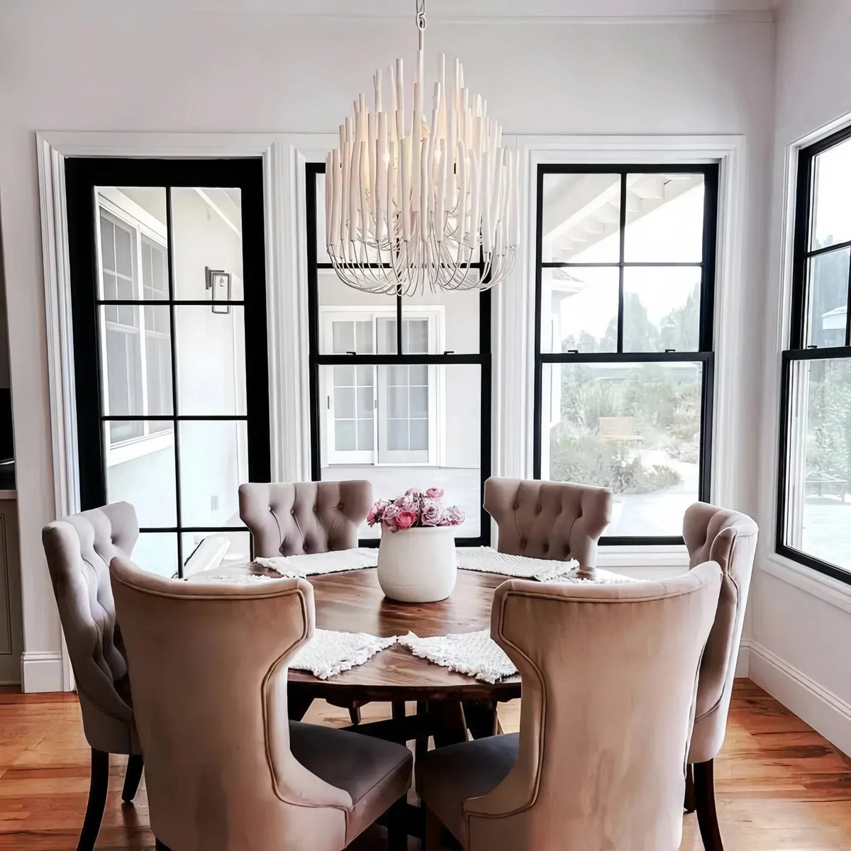 Tildalay Wide Chandelier 21" 36" - 36"BlackJoyfuzzy