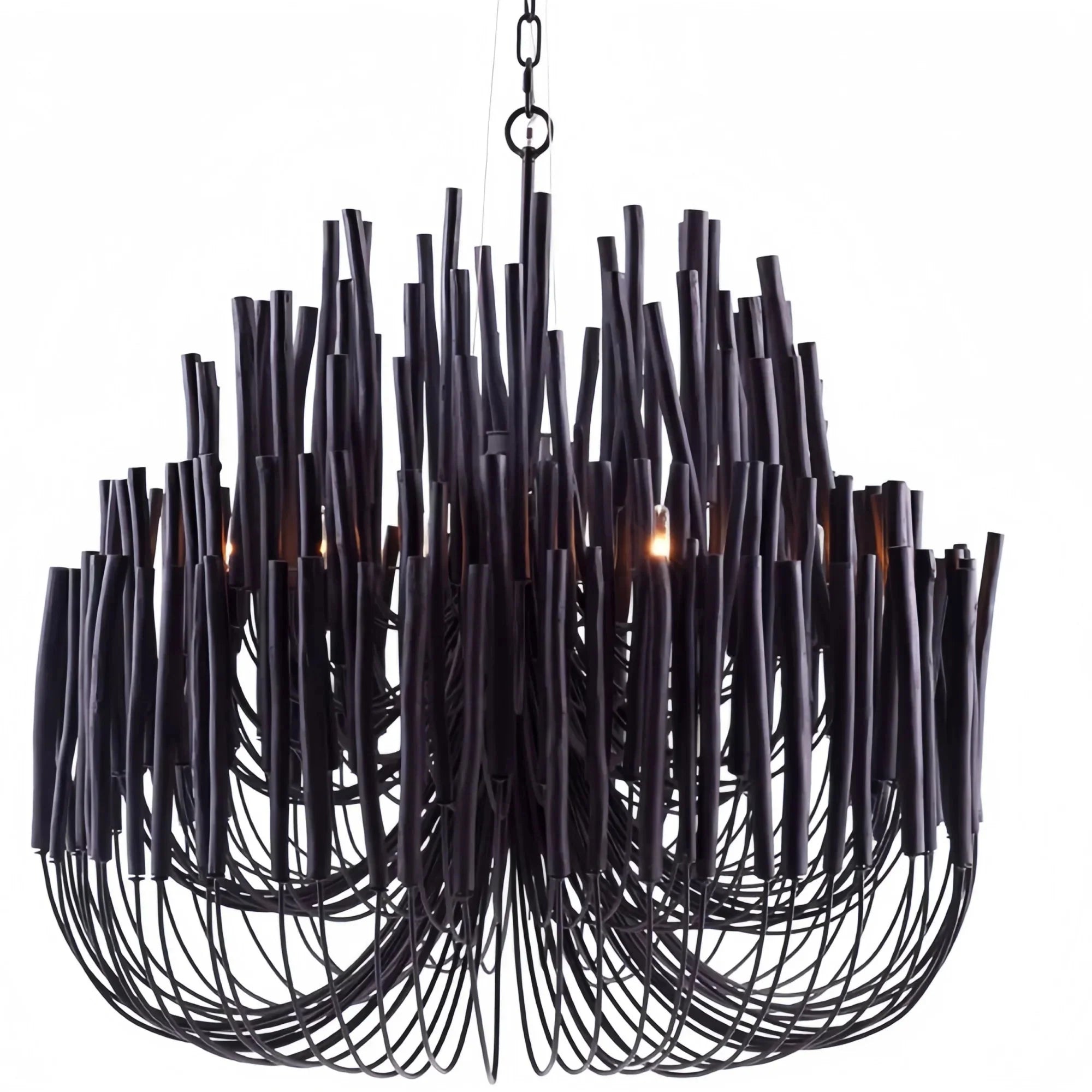 Tildalay Wide Chandelier 21" 36" - 36"BlackJoyfuzzy