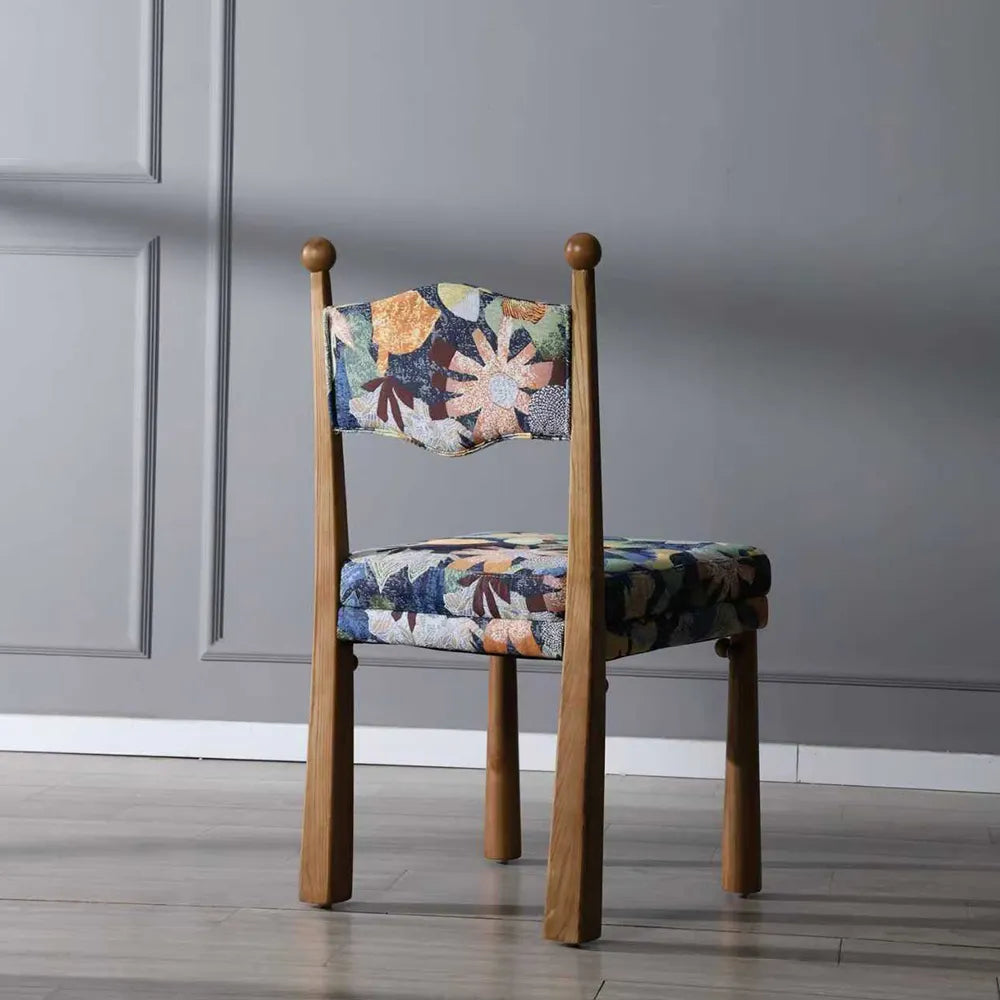 Ash Wood Furniture – Fabric Texture & Upholstered Dining Room Chairs for Elegance