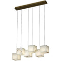 Vasilia Alabaster Cubic Pendant For Dining Table, Kitchen Island Pendant - 6 LIGHTS - 28.3