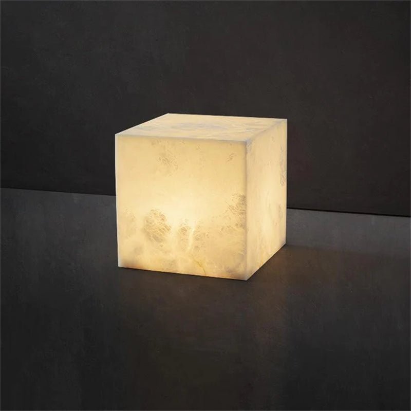 Vasilia Alabaster Cubic Pendant For Dining Table, Kitchen Island Pendant - 6 LIGHTS - 28.3" LJoyfuzzy