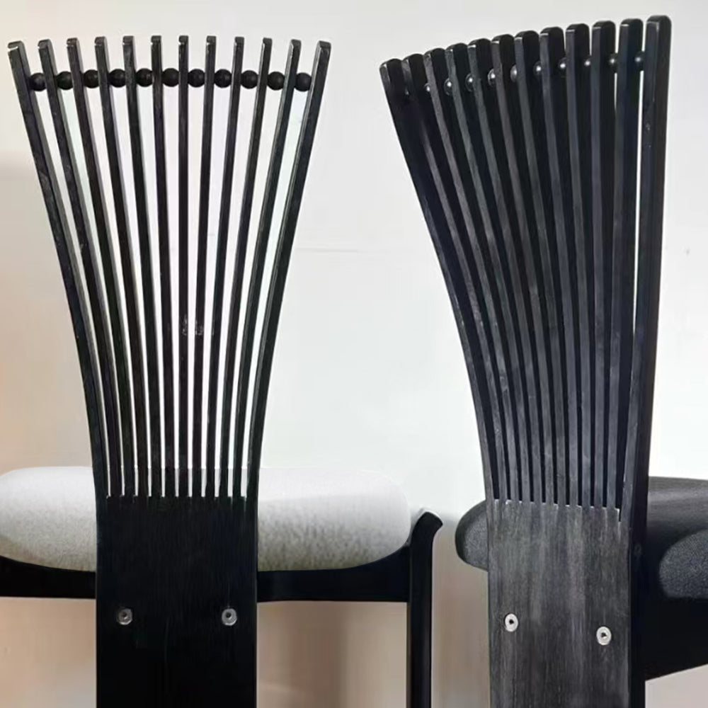 Vintage Dining Chair - French Country Furniture Black Accent Chair for Home & Dining