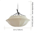 Vintage French Style Cream White Silk Umbrella Chandelier - Joyfuzzy