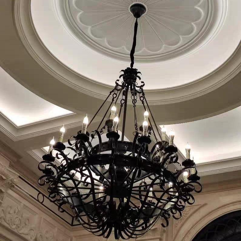 Vintage Iron Simple Candle Art Chandelier