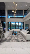 Modern Light Luxury Alabaster Chandelier in Gold Finish-Joyfuzzy