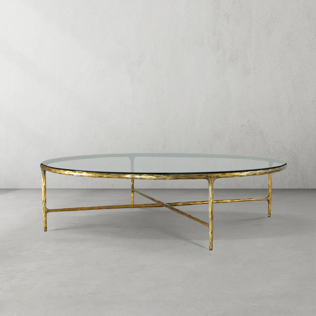 Thaddeus Glass Round Coffee Table 36" 55"