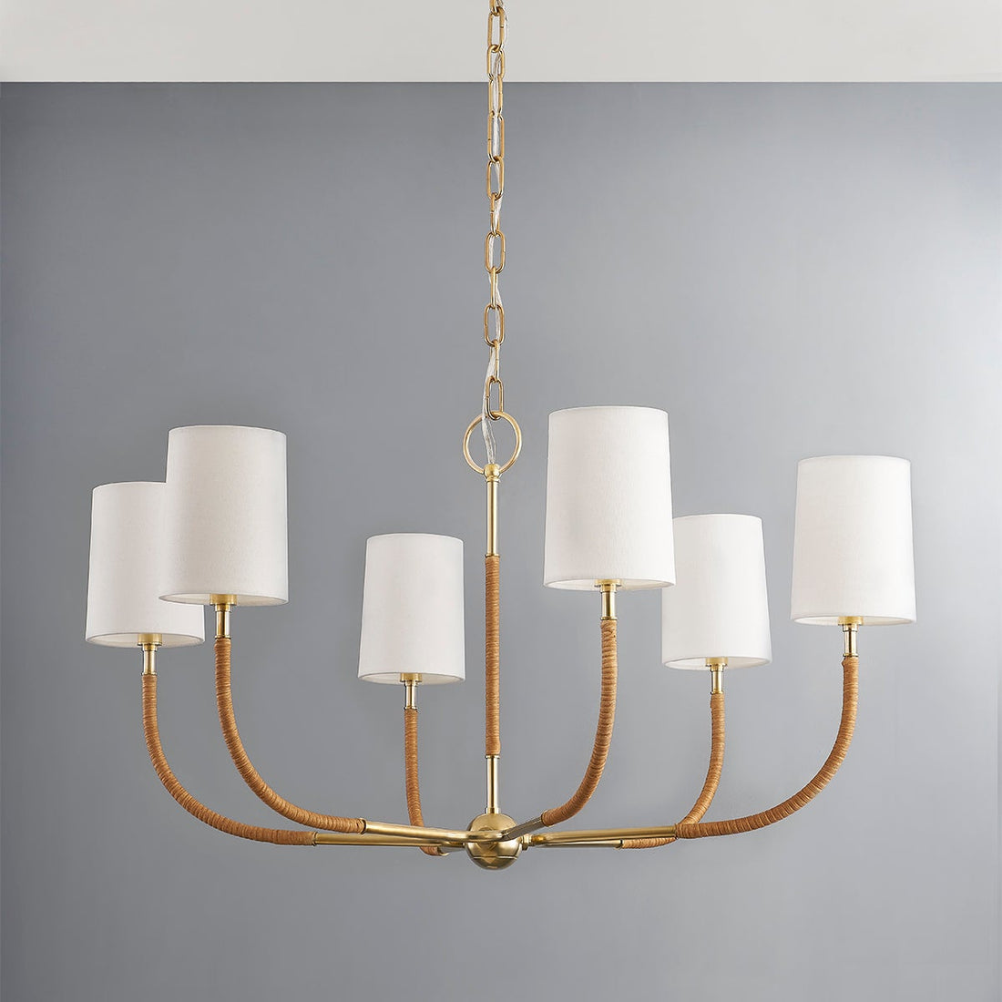 webson linen drum chandelier