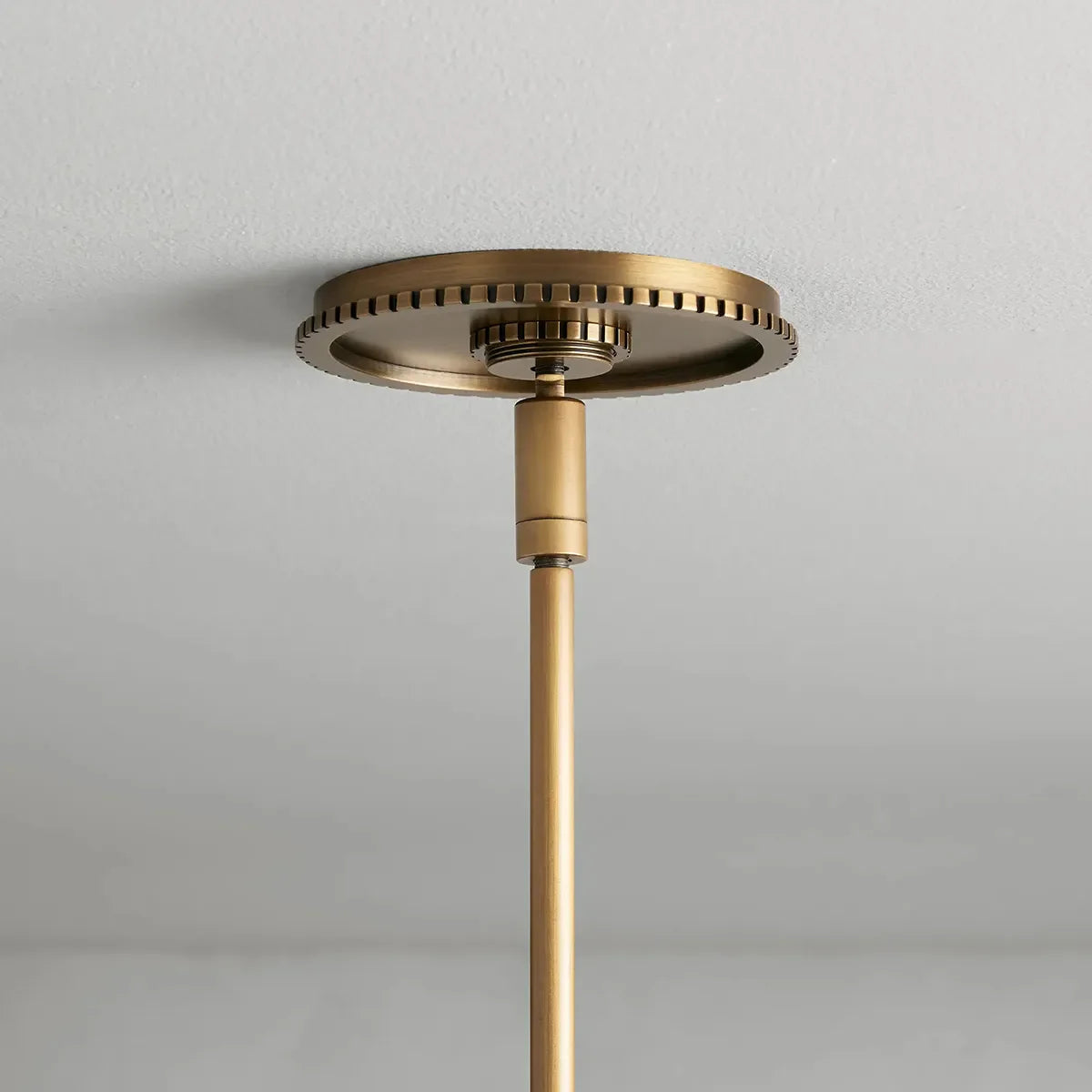 Wescott XL Globe Pendant with Rod Brass Milk