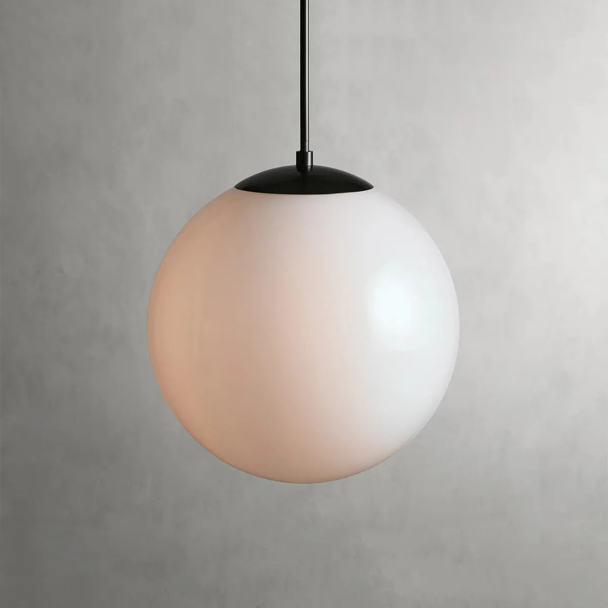 Wescott XL Globe Pendant with Rod Bronze Milk