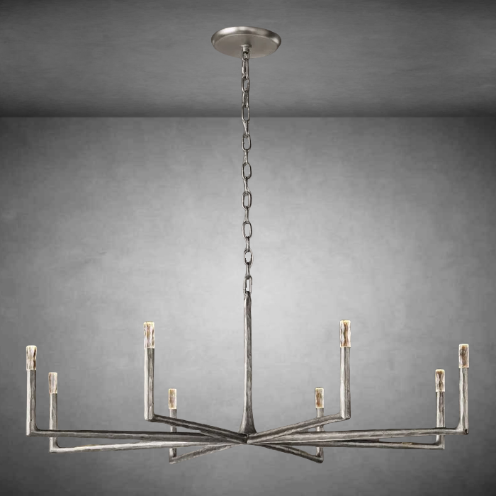 Thaddeas Forged Round Chandelier 36" 48” 60” 72”