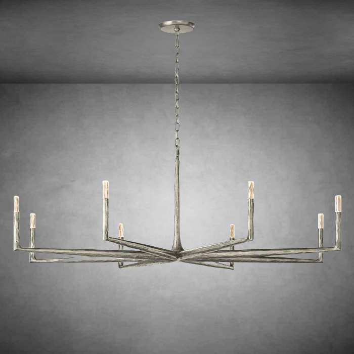 Thaddeas Forged Round Chandelier 36" 48” 60” 72”