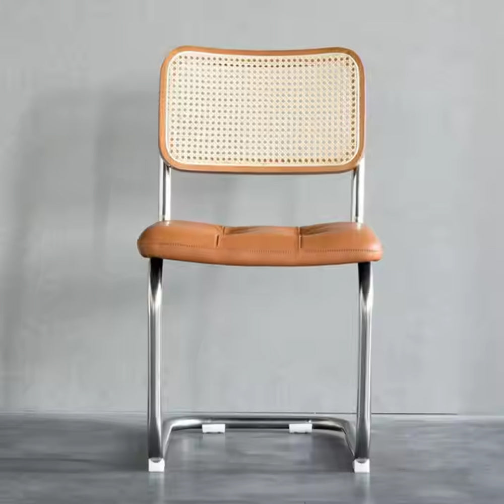 Modern Dining Chair - Rattan Furniture Comfy Accent Chair for Home & Kitchen