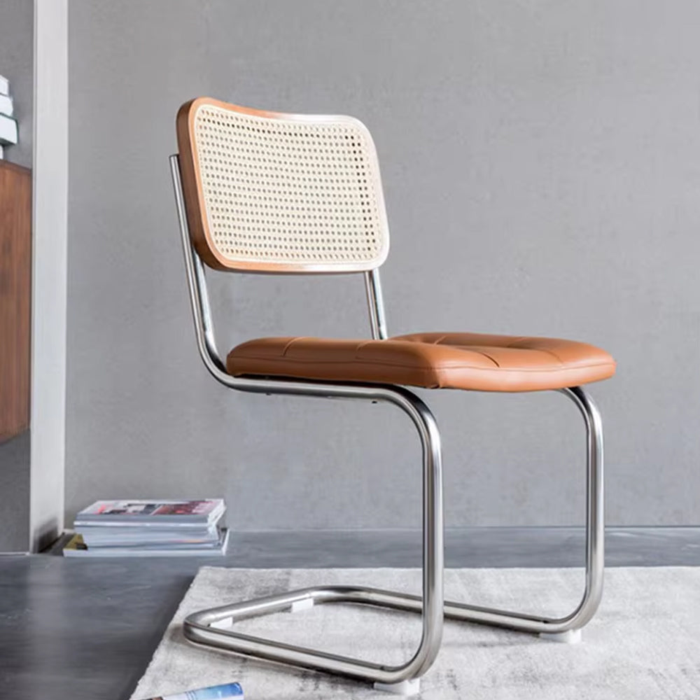 Modern Dining Chair - Rattan Furniture Comfy Accent Chair for Home & Kitchen