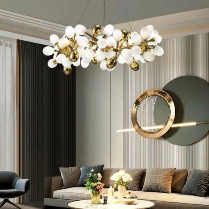 Zenora Modern Grape Round Chandelier - Medium: 39.4" DJoyfuzzy