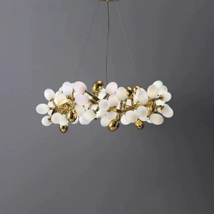 Zenora Modern Grape Round Chandelier - Medium: 39.4" DJoyfuzzy