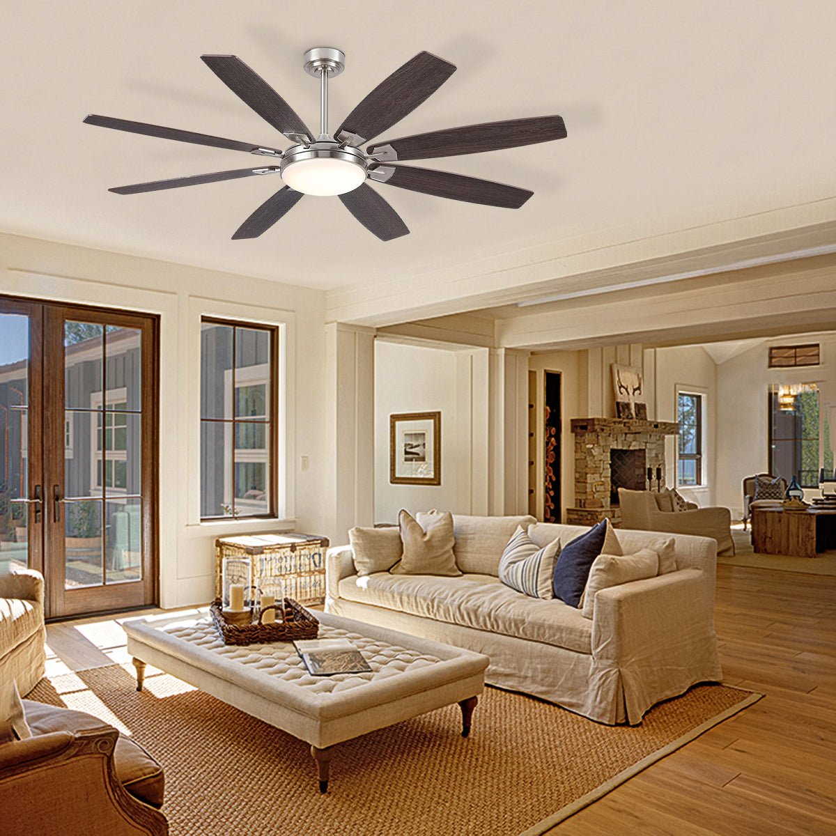 Zephyra Ceiling Fans with Lights 66" - Joyfuzzy